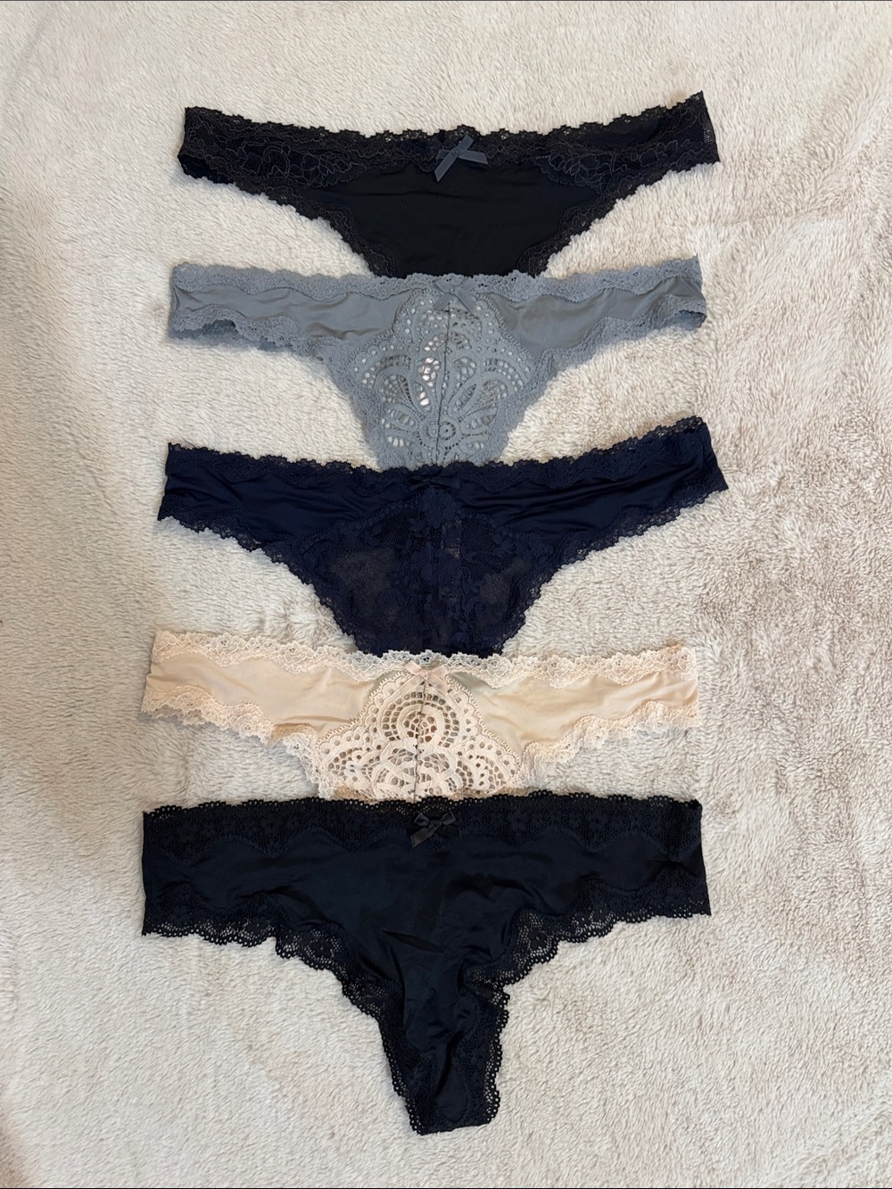 Victoria Secret Dream Angel Thongs set of 5